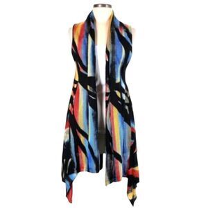 EC ADORE BRAND MULTI-COLOR CARDIGAN/VEST SZ.M